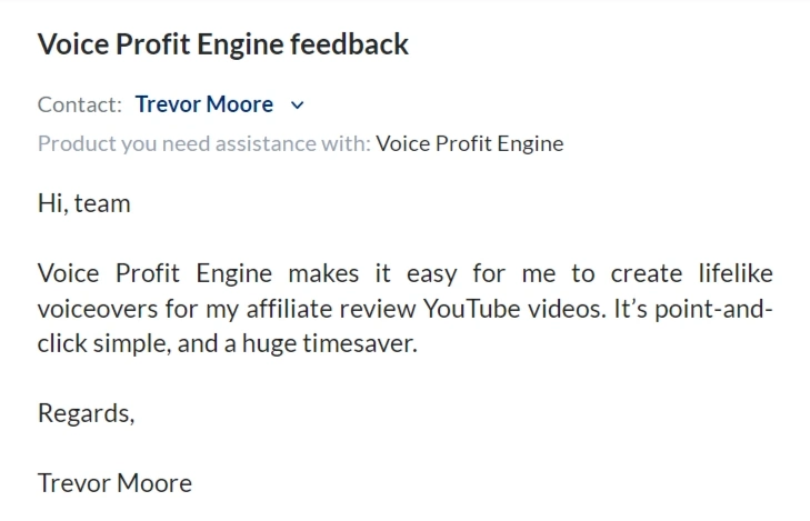 Voice Profit Engine - Trevor feedback