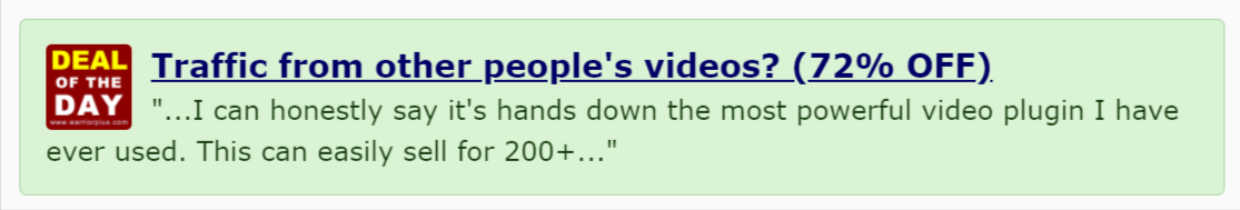 Video Profit Engine WarriorPlus Deal of The Day