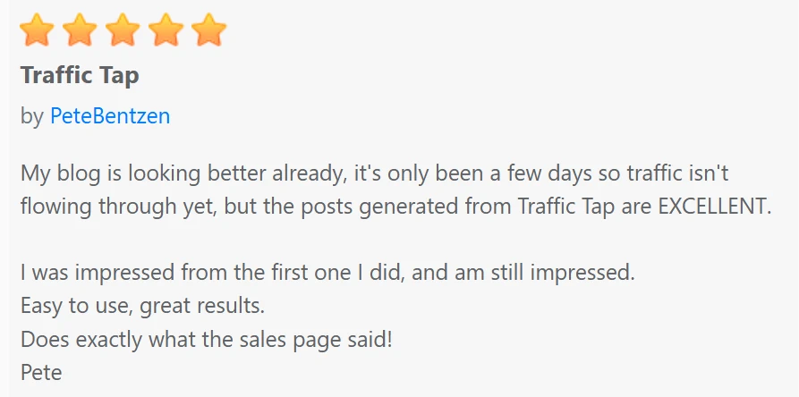 Traffic Tap Review